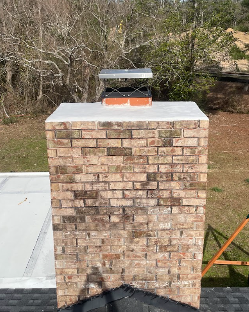 LockTop chimney damper in the open position allowing airflow through the chimney flue.